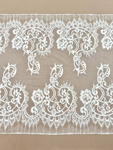 Dantela Bordura Dubla Chantilly Ivory - Cupon 3 m