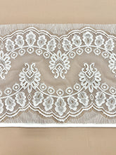 Dantela Bordura Dubla Chantilly Ivory - Cupon 3 m