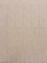 Cupon 1.18 m din Dantela Couture Ivory cu Perle, Margele si Paiete