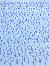 Dantela Couture Sky Blue cu Perle, Margele si Paiete