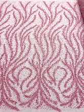 Dantela Couture rózsaszín gyöngyökkel, gyöngyökkel és flitterekkel