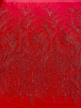 Dantela Couture Rosie cu Siraguri, cu Margele si Paiete in