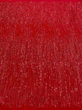 Dantela Couture Rosie cu Model Liniar, cu Margele si Paiete