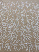 Dantela Couture Ivory cu Model Liniar, cu Margele si Paiete