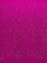 Dantela Couture Fucsia gyöngyökkel és flitterekkel, szálakkal