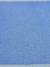 Dantela Couture Sky Blue cu Model General, cu Margele si Paiete