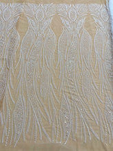 Dantela Couture Diamond cu Panou cu Perle, Margele si Paiete