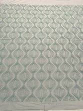 Dantela Couture Verde Ou de Rata cu Model Geometric, cu Margele