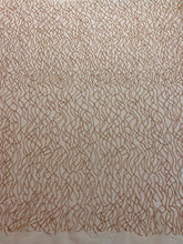 Dantela Couture Auriu Rose cu Siraguri din Margele