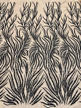 Dantela Couture Neagra cu Siraguri, cu Margele si Paiete