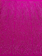 Dantela Couture Fucsia cu Perle, Margele si Paiete