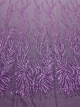 Dantela Couture Pudra cu Siraguri, cu Margele si Paiete