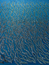 Dantela Couture tengerészkék gyöngyökkel és flitterekkel