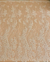 Dantela cu Model Floral, cu Perle si Paiete