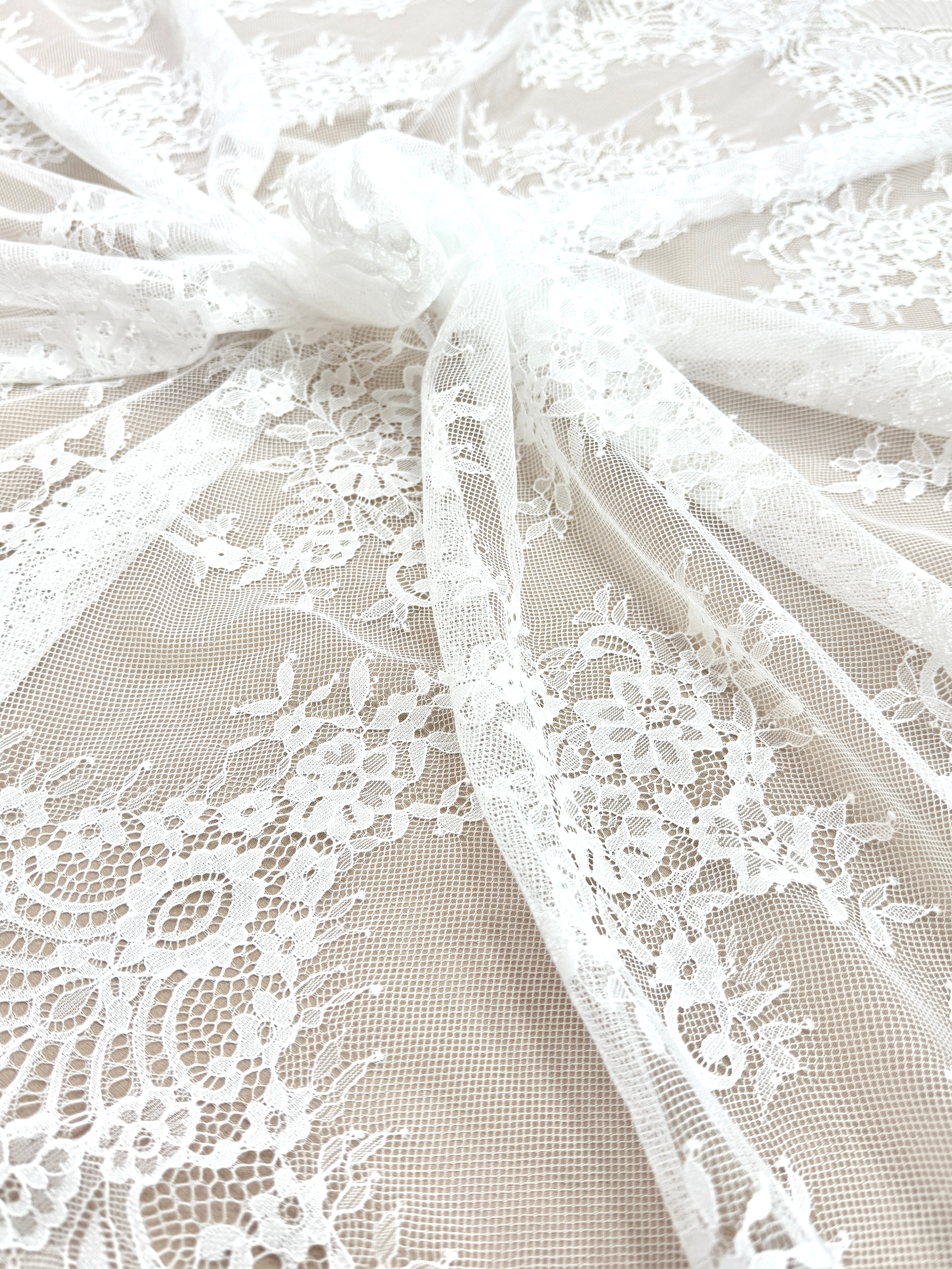 Dantela Chantilly Ivory - Cupon 3 m