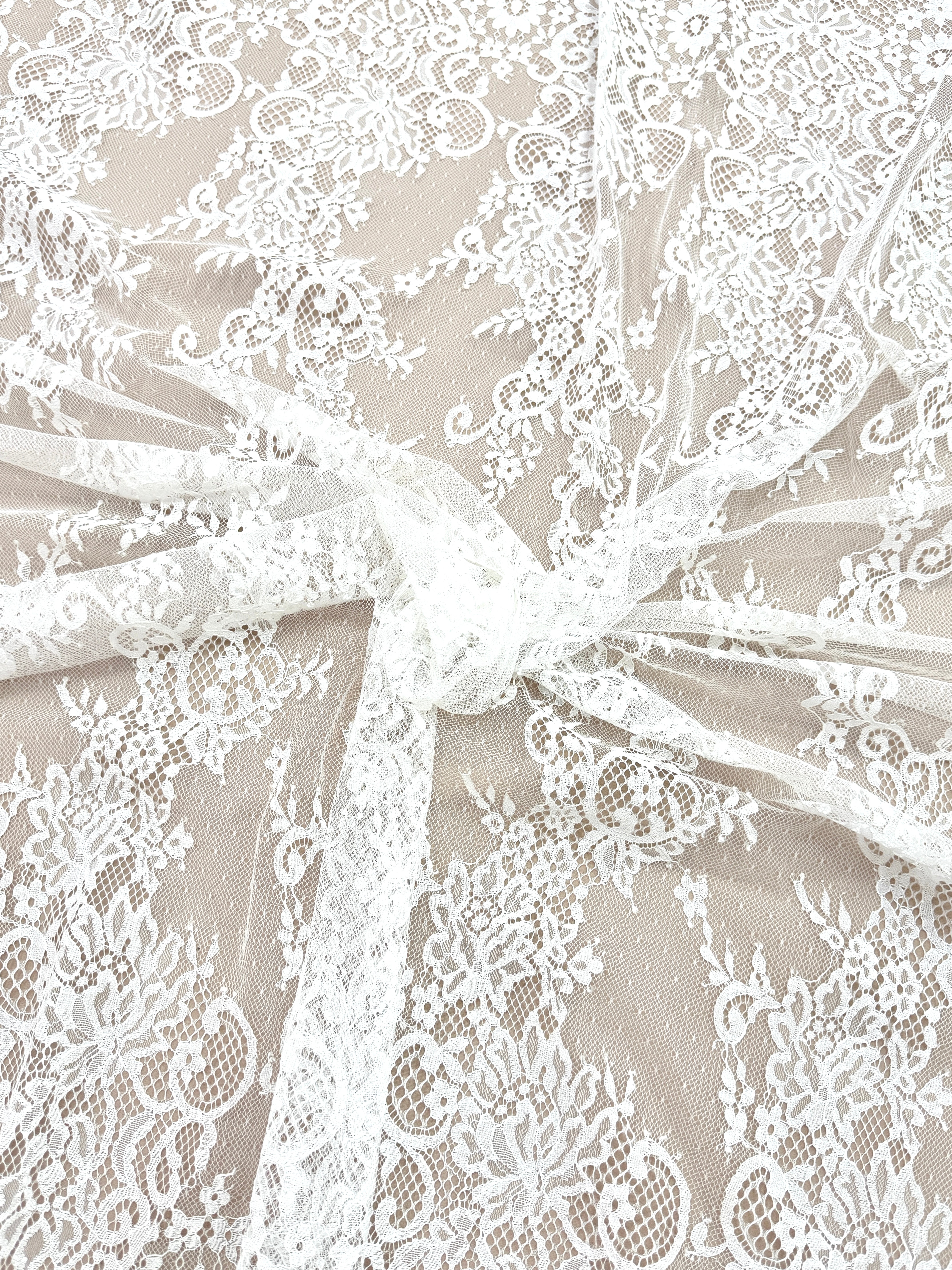 Dantela Chantilly Ivory - Cupon 3 m