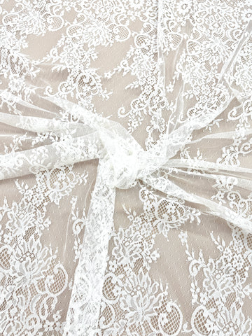 Dantela Chantilly Ivory - Cupon 3 m