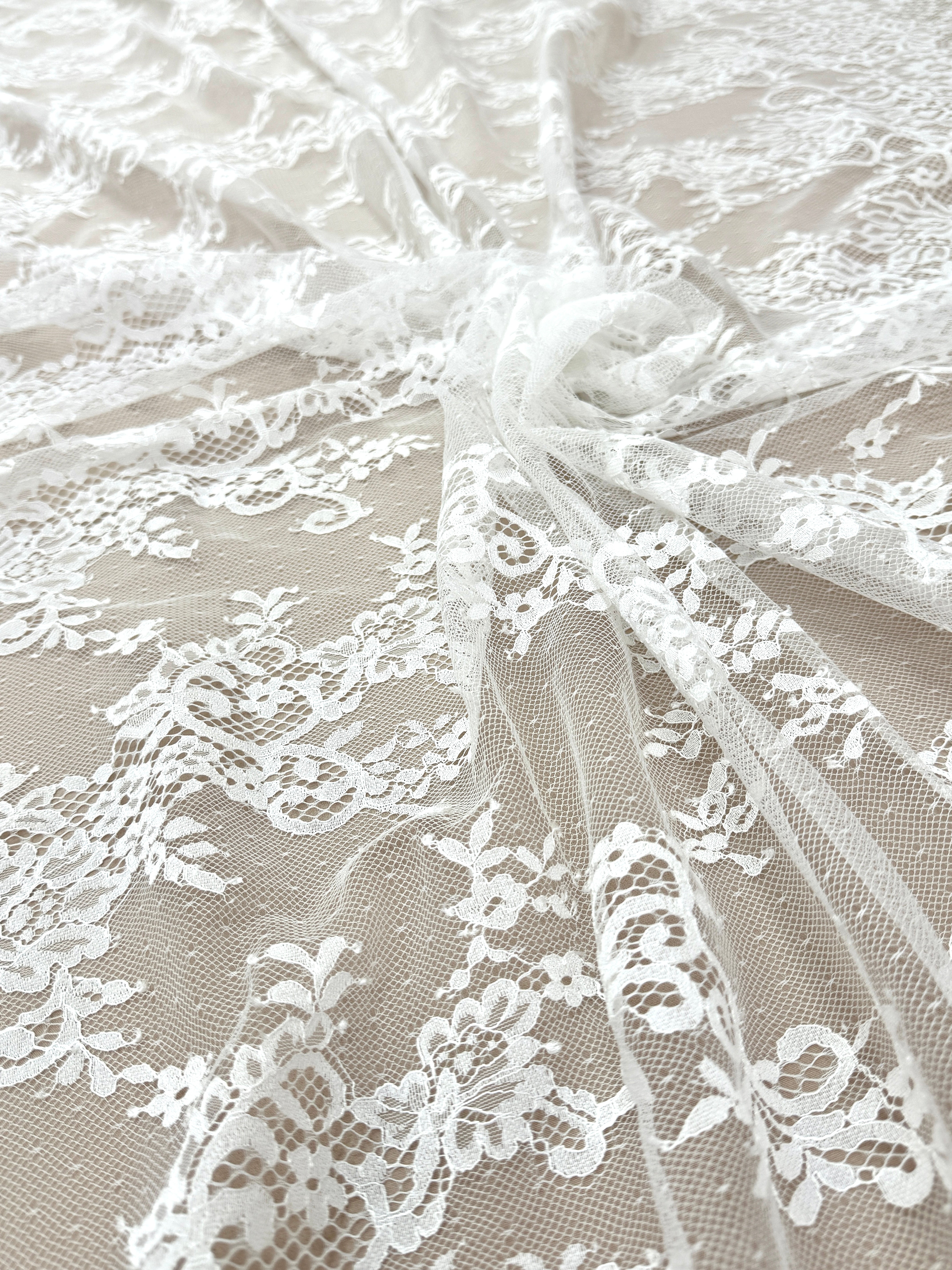 Dantela Chantilly Ivory - Cupon 3 m