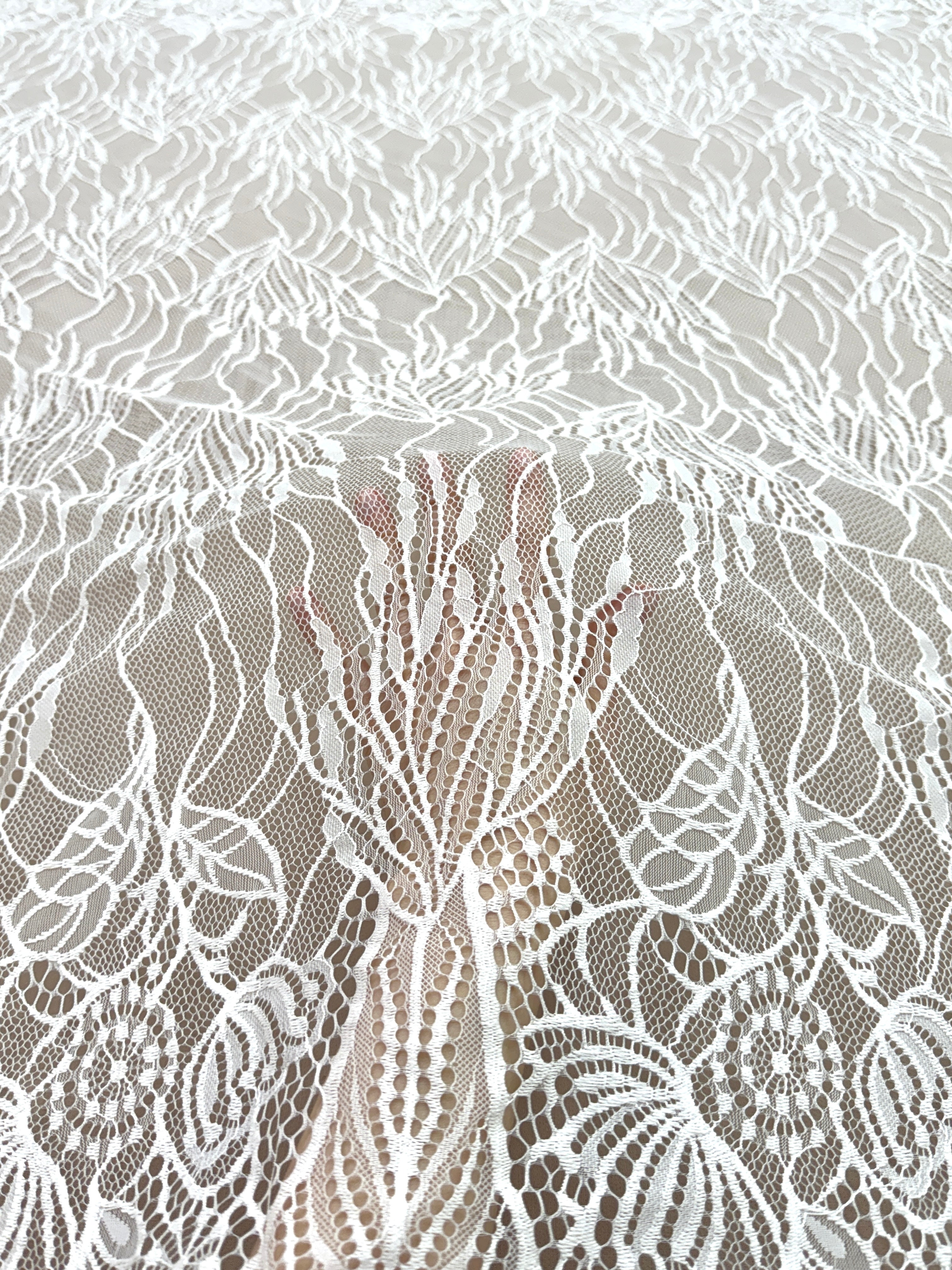 Dantelă Chantilly Ivory - Cupon 3 m