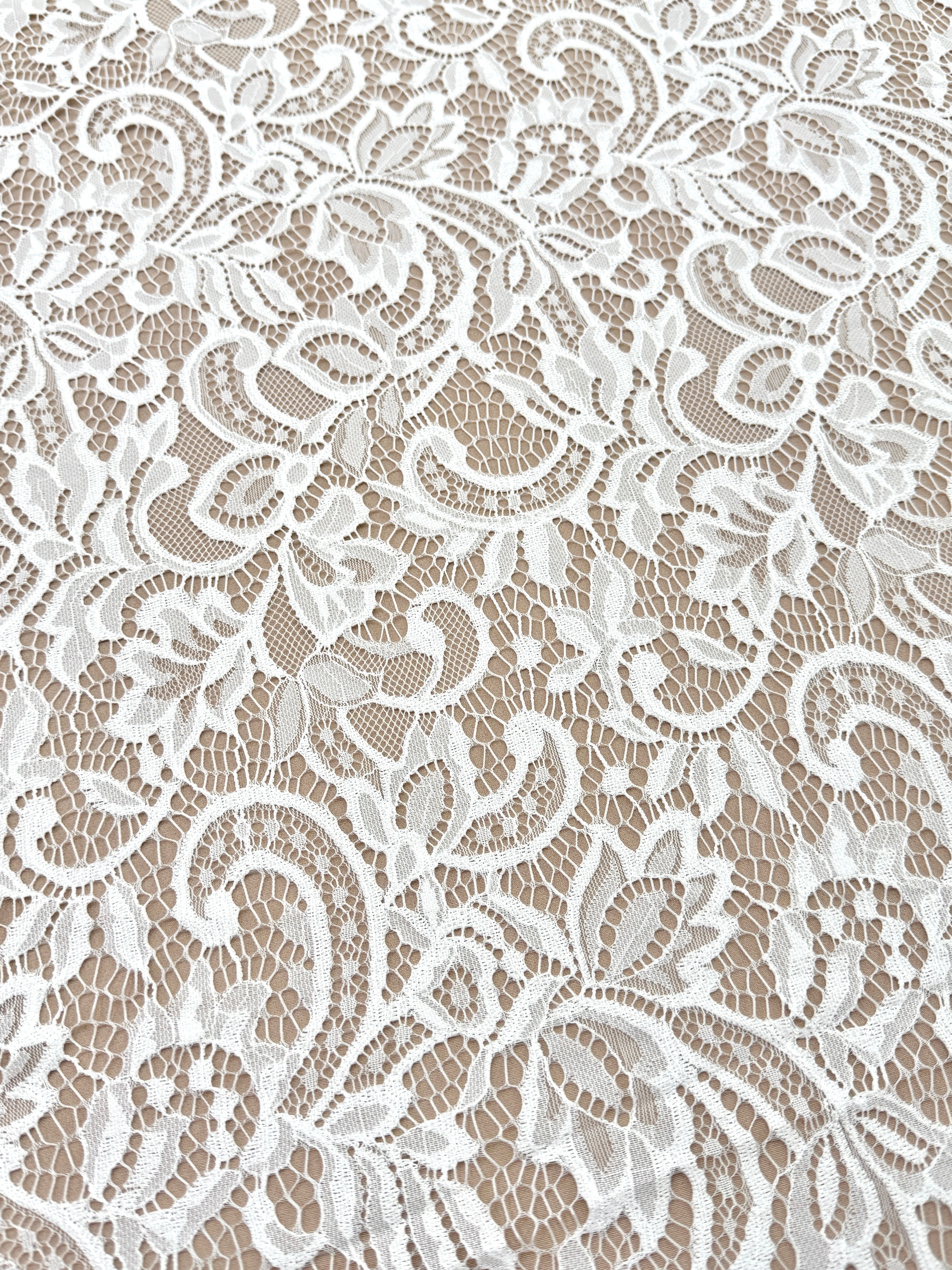 Dantela Chantilly Ivory - Cupon 3 m