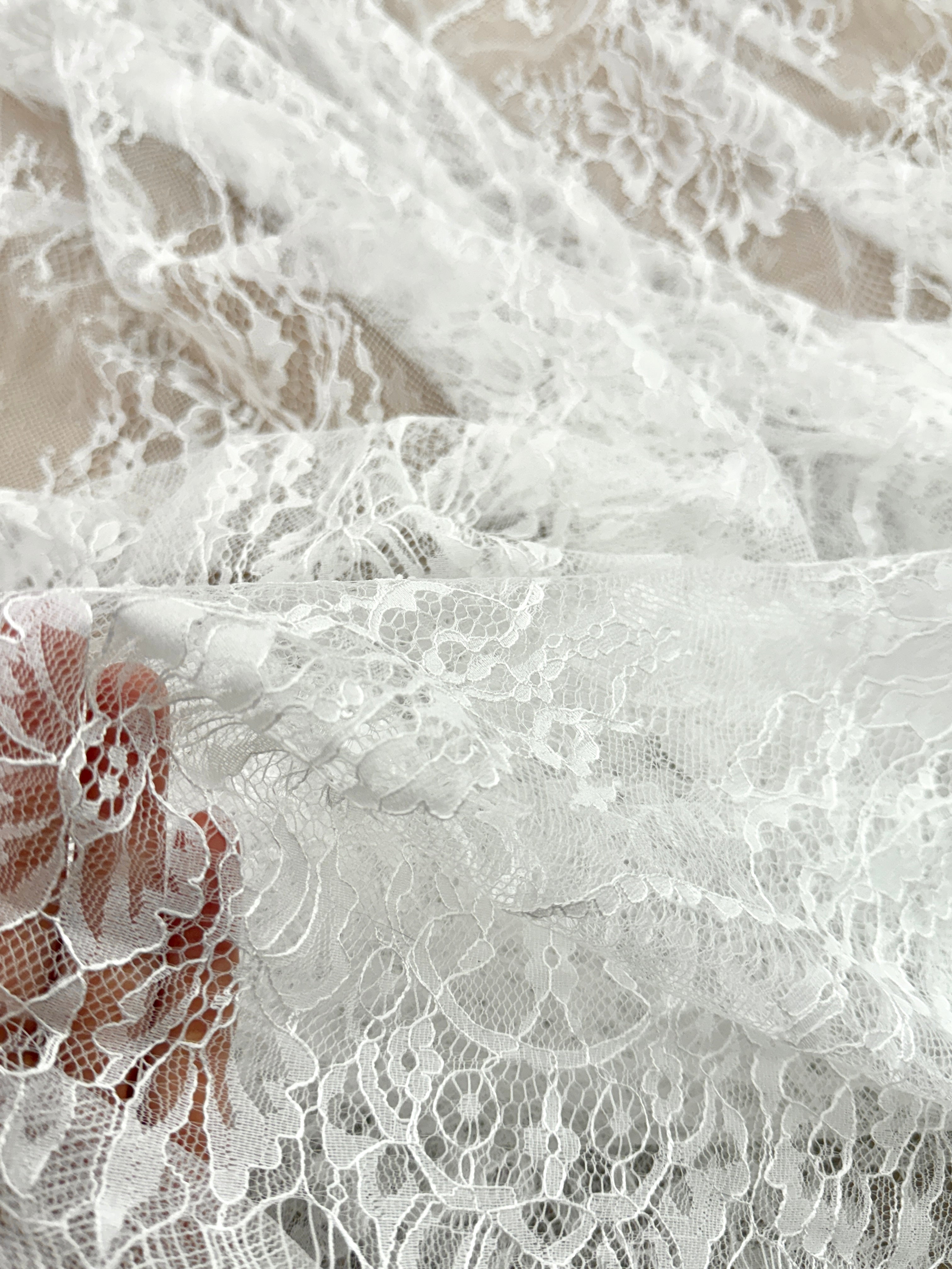 Dantela Chantilly Ivory - Cupon 3 m