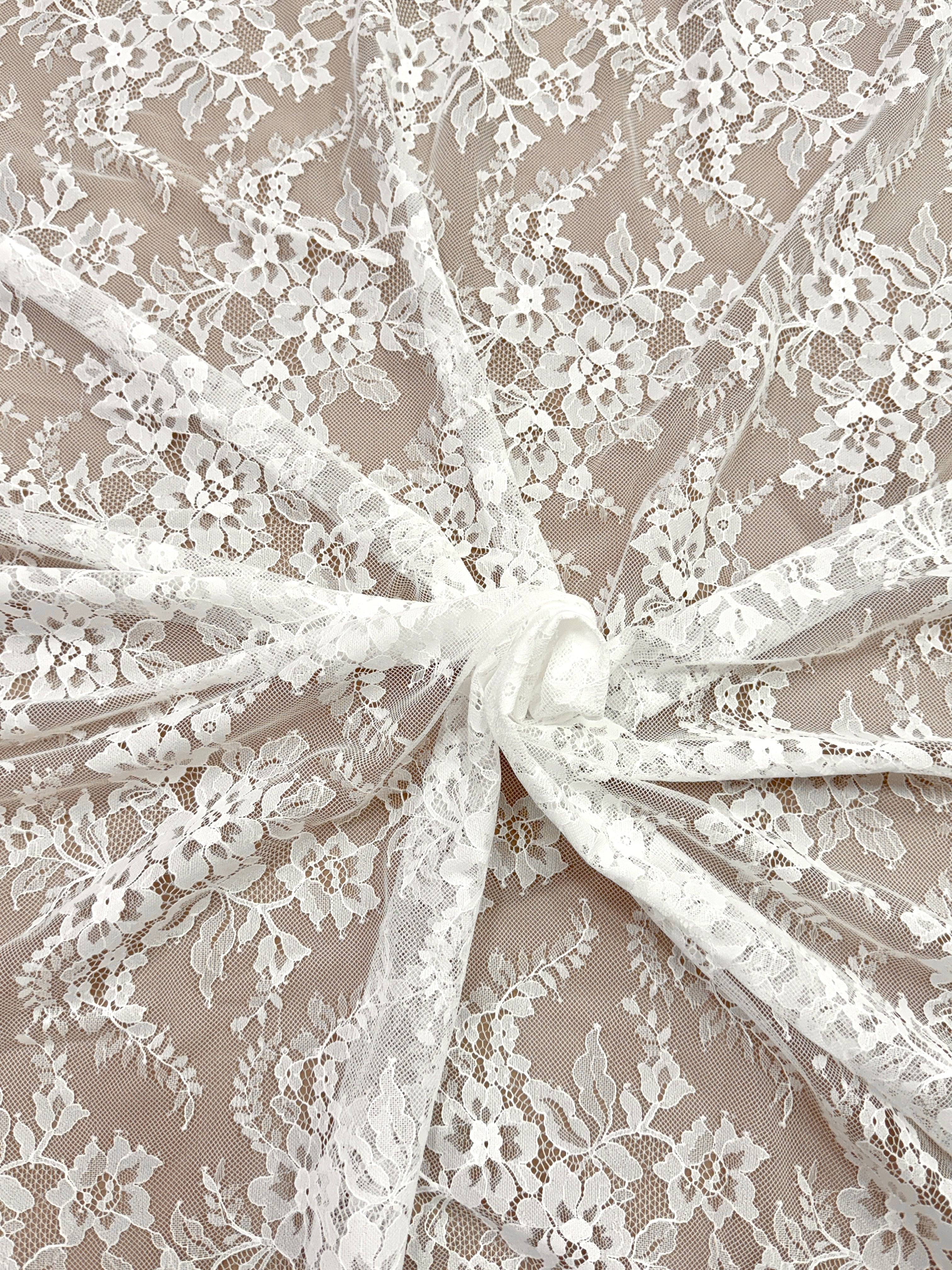 Dantela Chantilly Ivory - Cupon 3 m