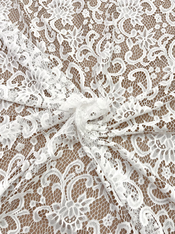 Dantelă Chantilly Ivory - Cupon 3 m