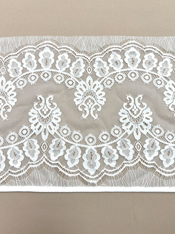 Dantela Bordura Dubla Chantilly Ivory - Cupon 3 m