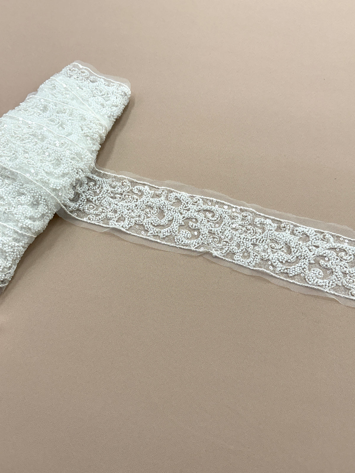 Brau Ivory cu Margele, Perle Si Paiete