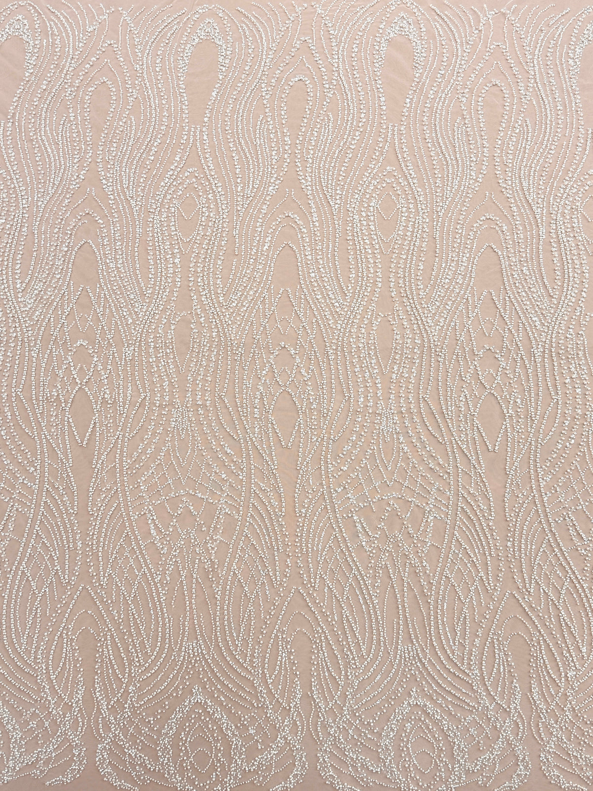 Csipke Couture Ivory gyöngyökkel, díszgyöngyökkel és flitterekkel