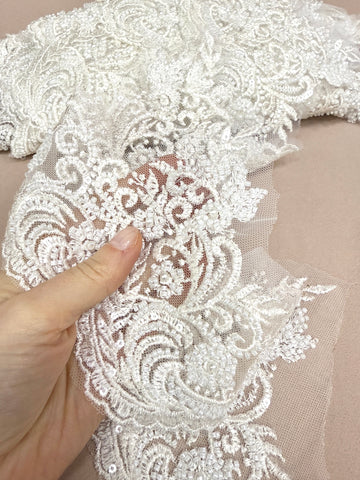 Brau Ivory cu Margele, Perle Si Paiete