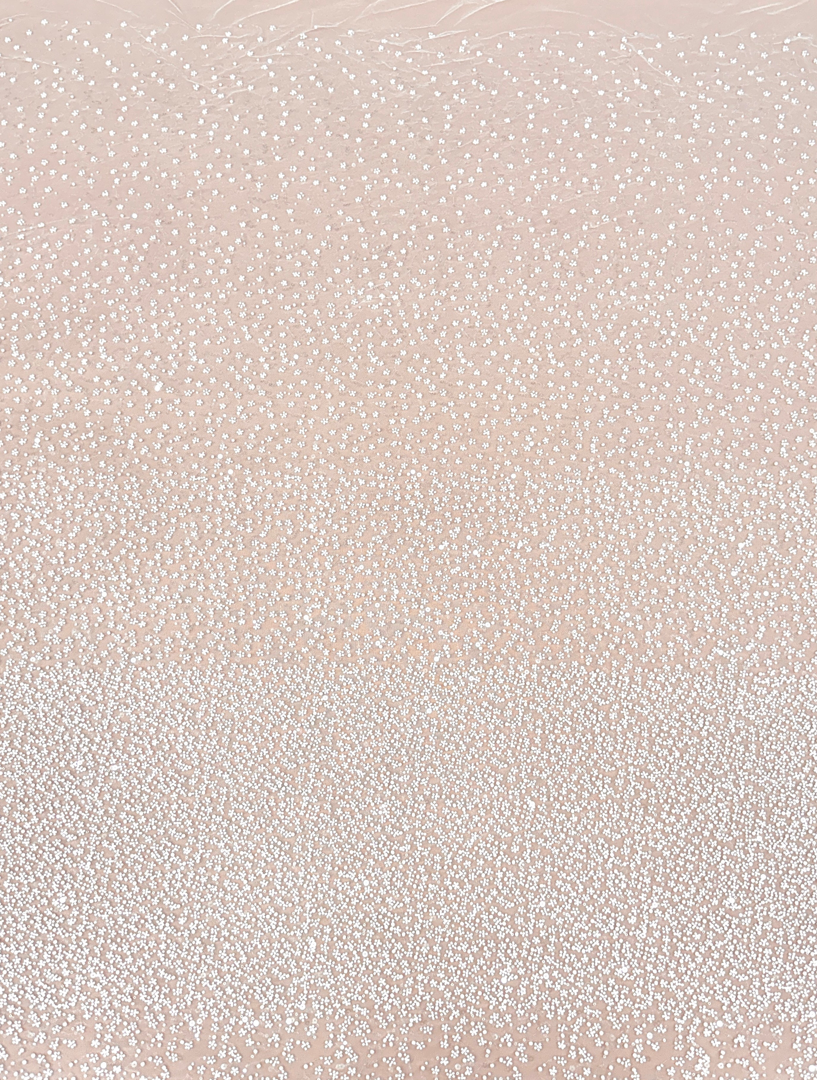 Dantela Couture Ivory in Degrade, cu Perle, Margele si Paiete