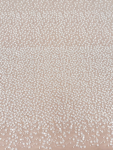 Dantela Couture Ivory in Degrade, cu Perle, Margele si Paiete