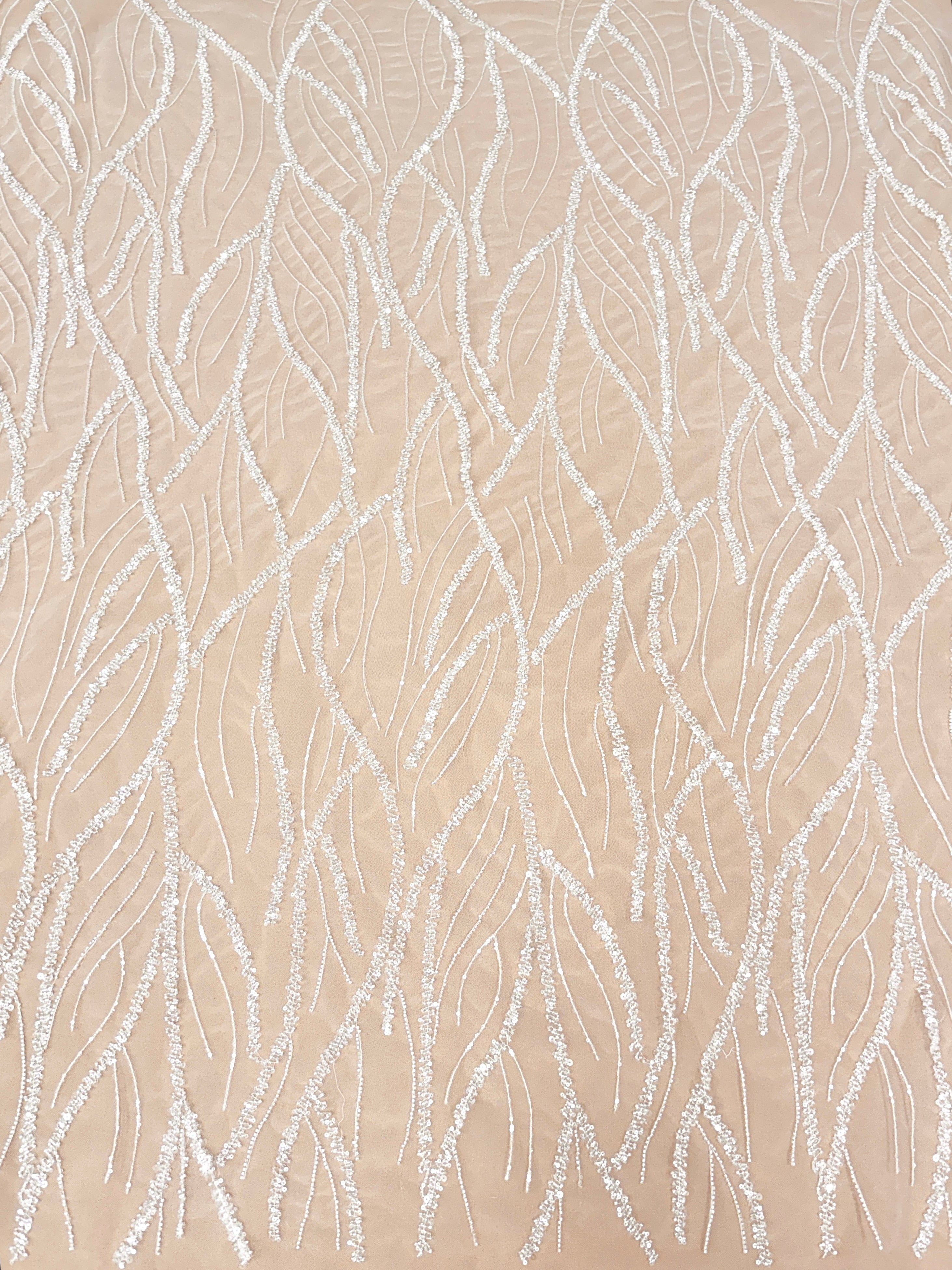 Couture Diamond Lace with Beads and Sequins