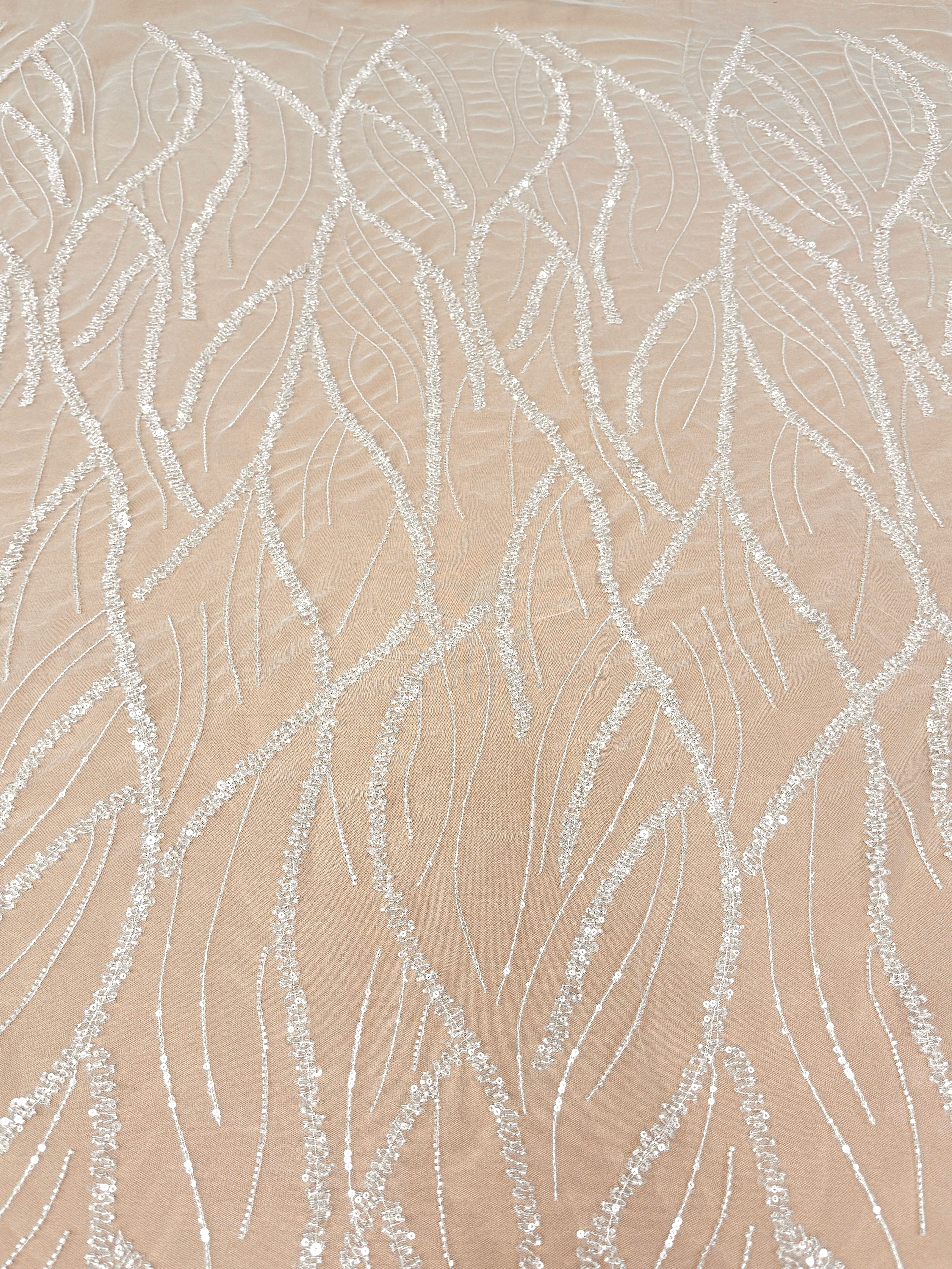 Couture Diamond Lace with Beads and Sequins