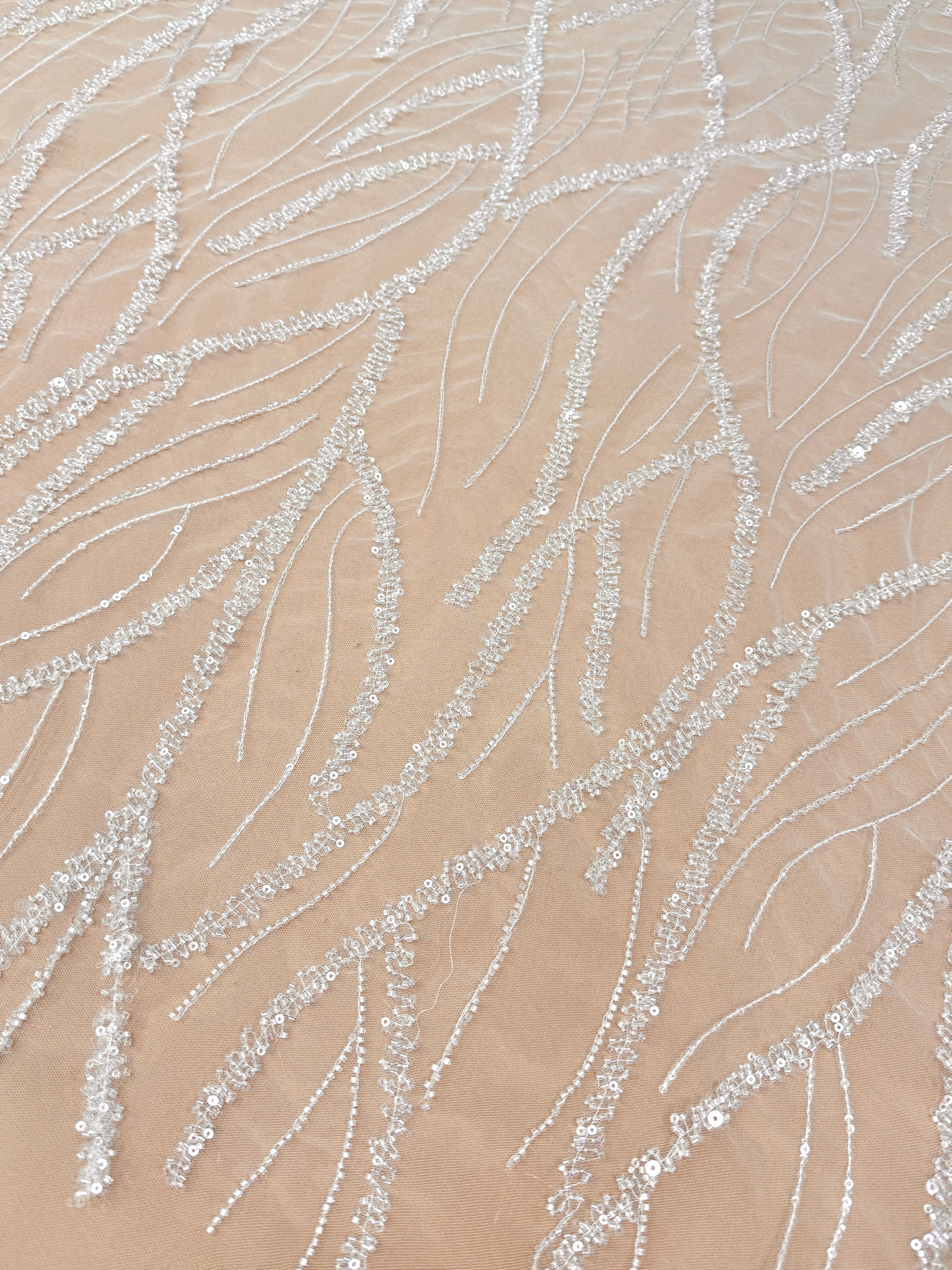 Couture Diamond Lace with Beads and Sequins