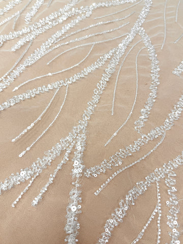 Couture Diamond Lace with Beads and Sequins