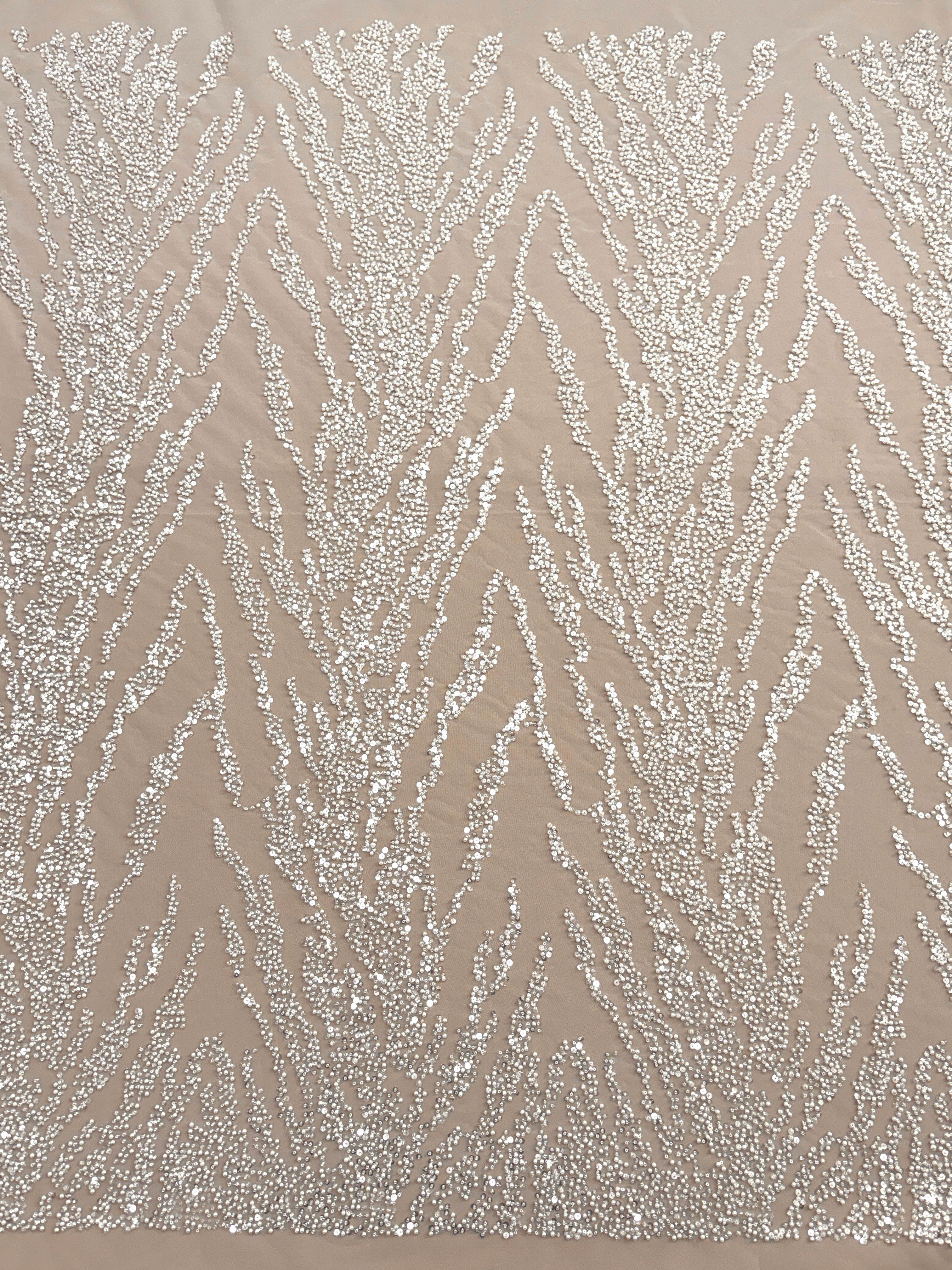 Dantela Couture Diamond cu Perle, Margele si Paiete
