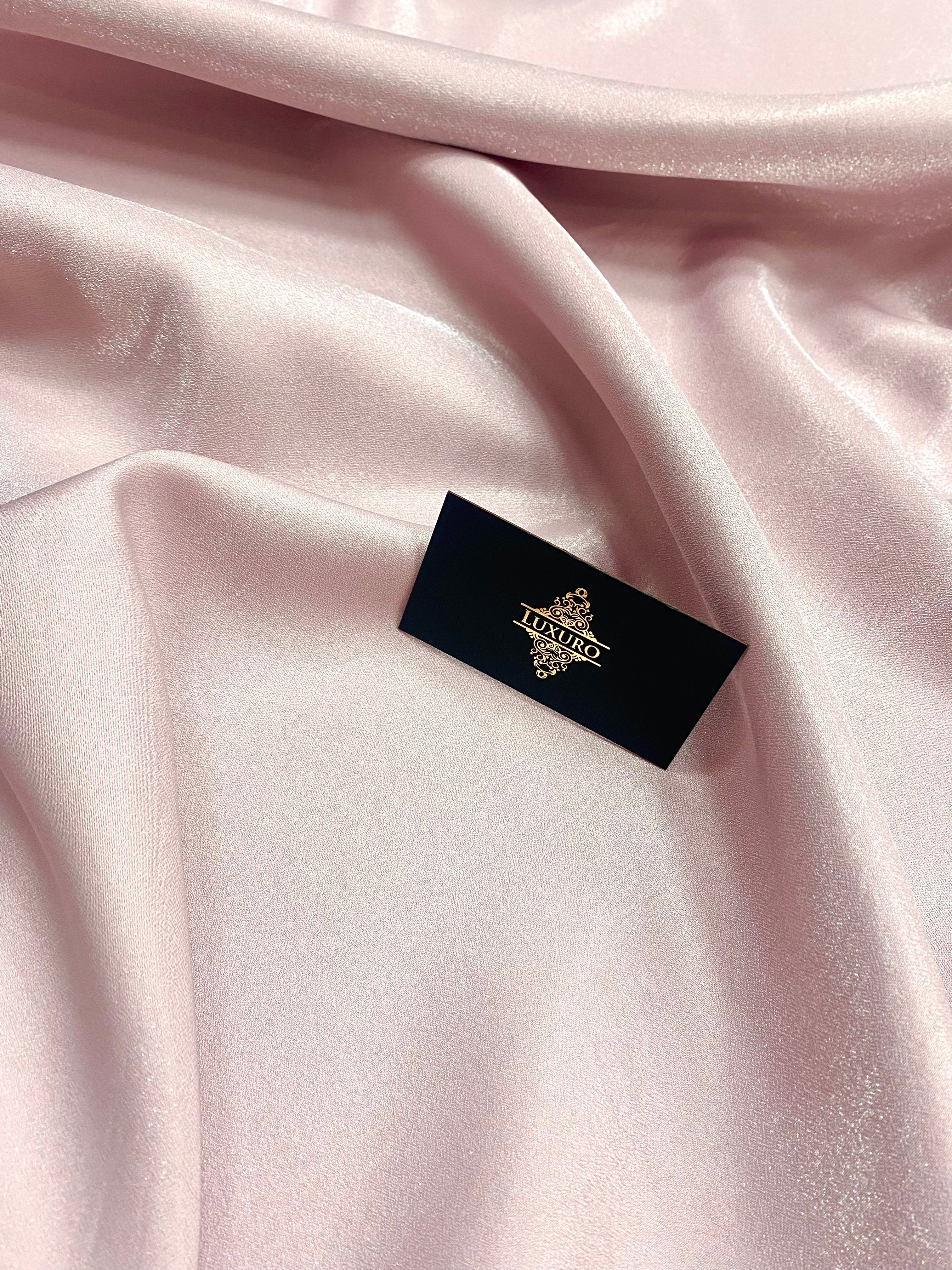 Tafta Fixa cu Sclipici Roz Prafuit