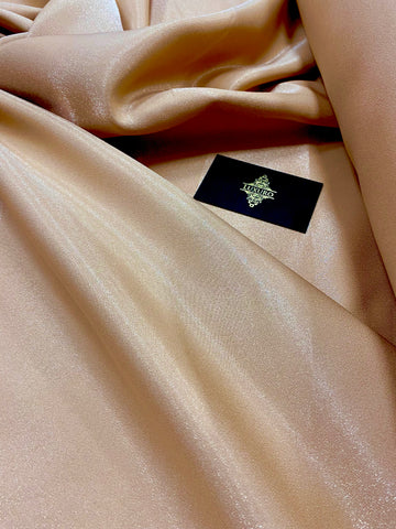 Tafta Fixa cu Sclipici Nude