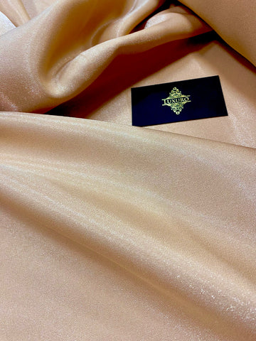 Tafta Fixa cu Sclipici Nude