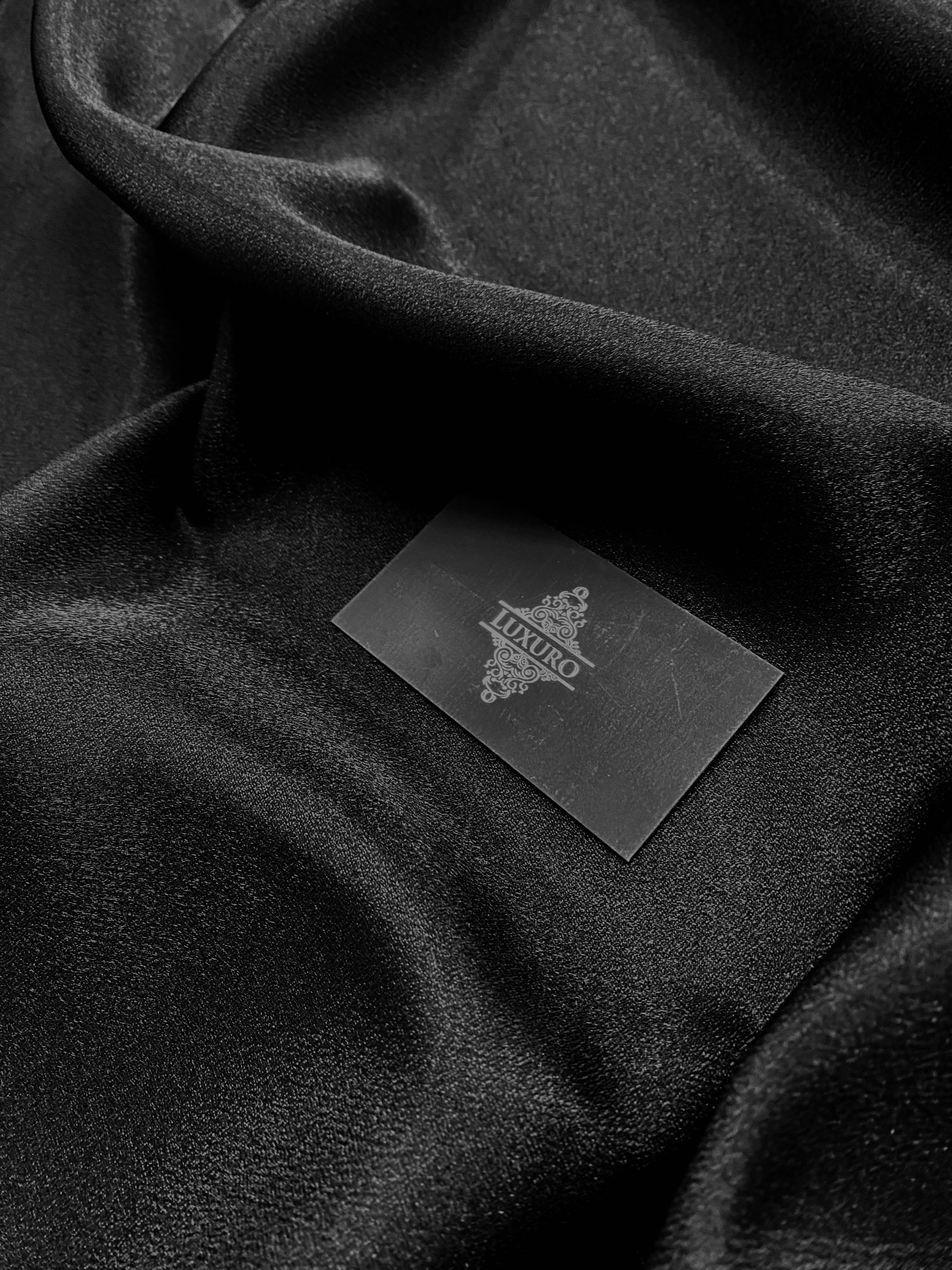 Tafta Fixa cu Sclipici Neagra