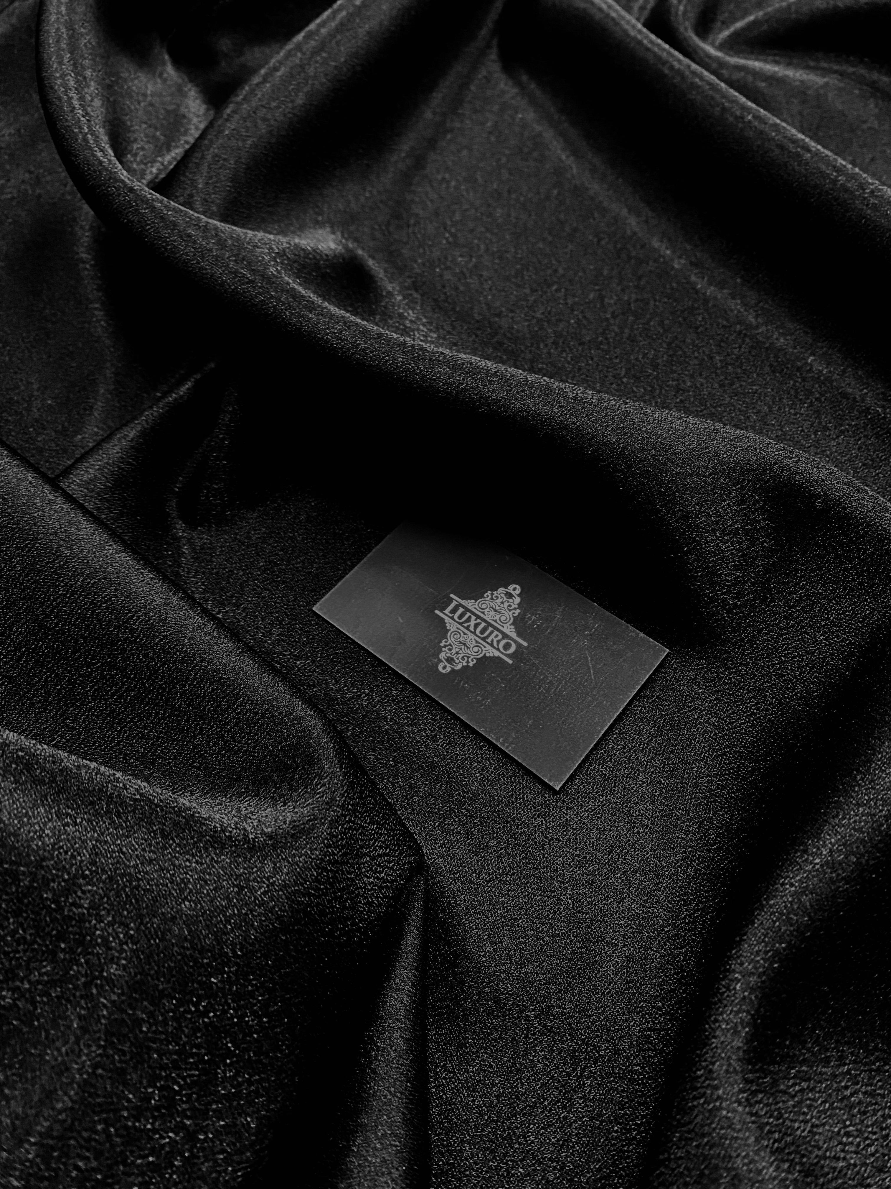 Tafta Fixa cu Sclipici Neagra