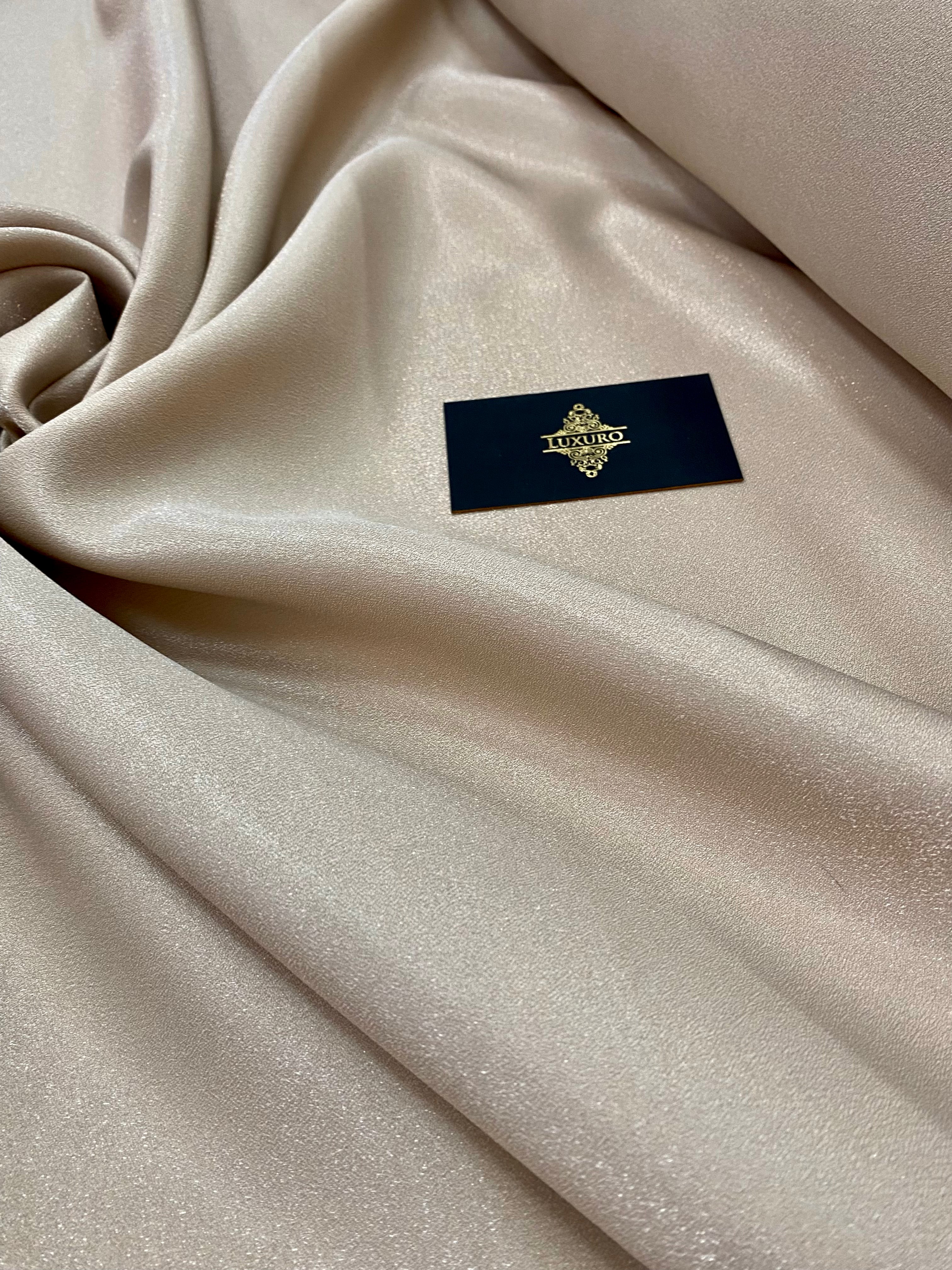 Tafta Fixa cu Sclipici Bej Nisipiu -  3 m Latime