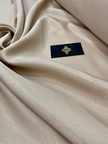 Tafta Fixa cu Sclipici Bej Nisipiu -  3 m Latime