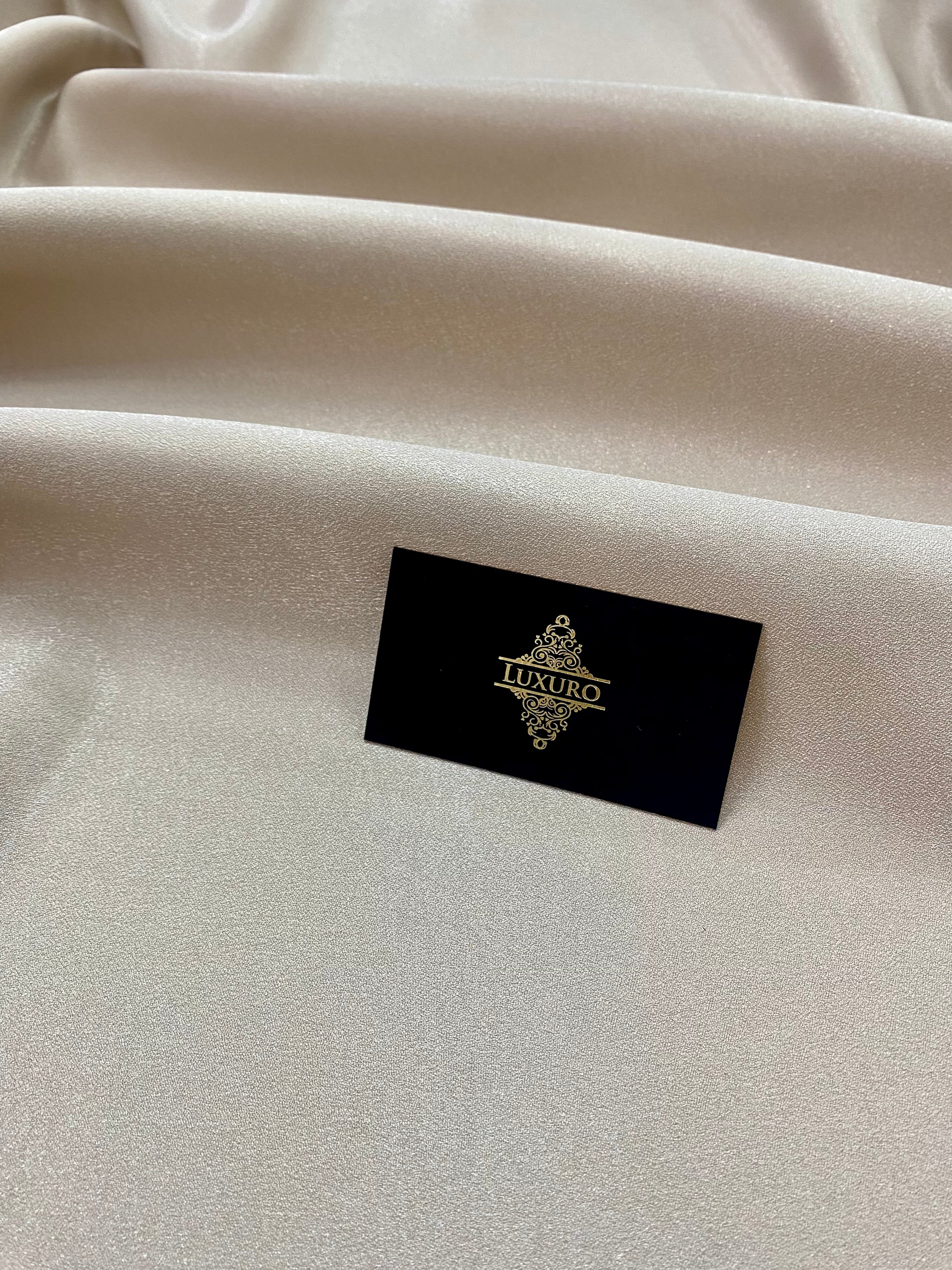 Tafta Fixa cu Sclipici Bej Nisipiu -  3 m Latime