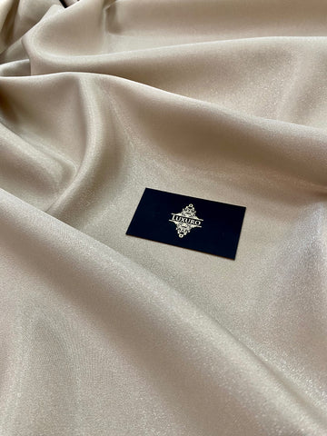 Tafta Fixa cu Sclipici Bej Nisipiu -  3 m Latime