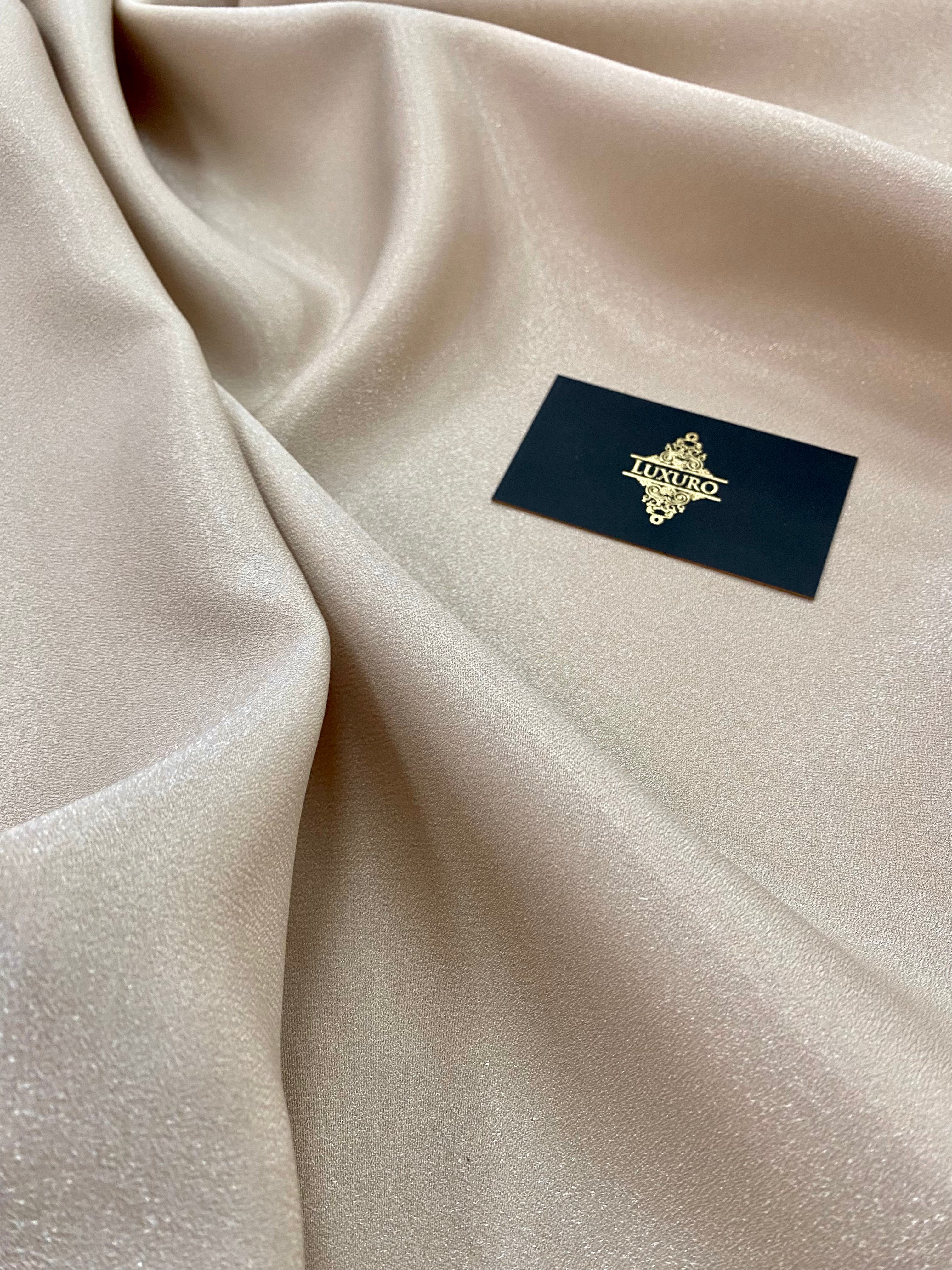 Tafta Fixa cu Sclipici Bej Nisipiu -  3 m Latime