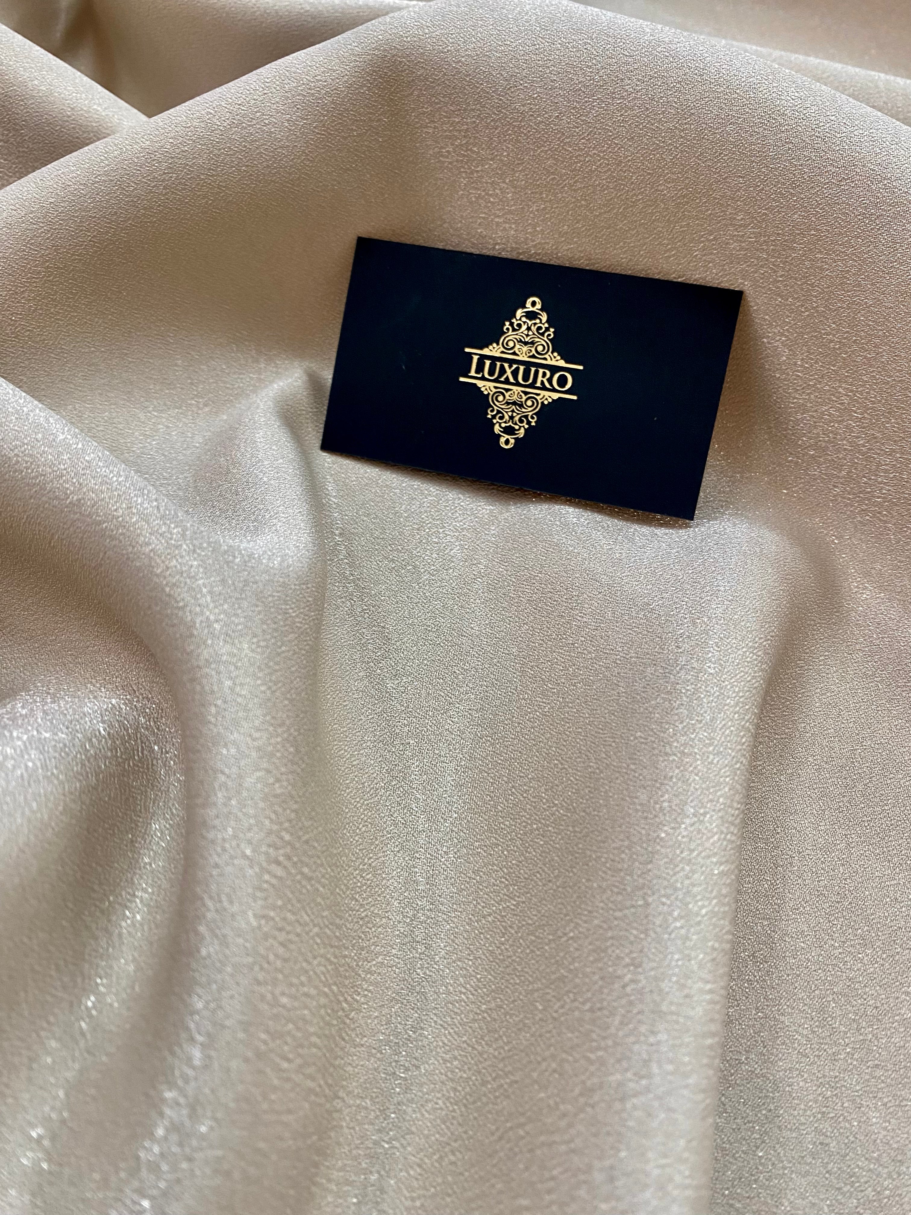 Tafta Fixa cu Sclipici Bej Nisipiu -  3 m Latime