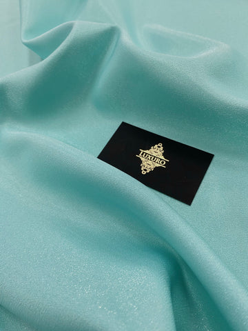 Tafta Fixa cu Sclipici Turcoaz